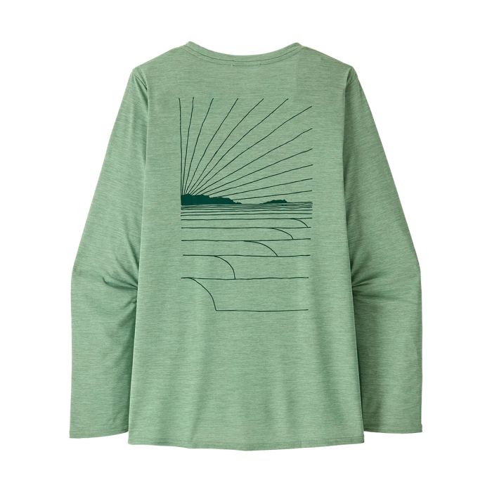 Playera Long-Sleeved Capilene Cool Daily Graphic Waters Mujer - Patagonia de Patagonia en Escalada, Viaje, Bikepacking, Running, Senderismo Y Campismo, Lifestyle Outdoor, Ropa De Senderismo, Ropa De Escalada, Ropa, Ropa, Ropa Superior, Playeras, Camisas Playeras y Tank tops, Playeras y Camisas, Ropa Superior solo en Principal
