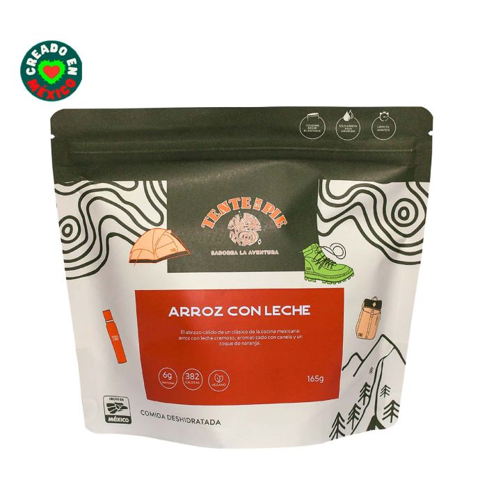 Alimento Deshidratado Arroz con Leche Vegano 120 gr - TenteEnPie de Tenteenpie en Senderismo Y Campismo, Equipo Para Senderismo Y Campismo, Supervivencia y Primeros Auxilios solo en Principal