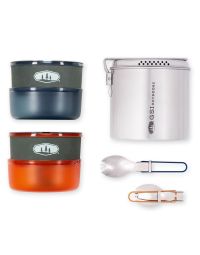 Set Olla Glacier Stainless Dualist - GSI Otdoors de Gsi Outdoors en Bikepacking, Rebajas, Senderismo Y Campismo, Equipo Para Bikepacking, Equipo De Cocina, COCINA Y COMPLEMENTOS, Utensilios, Sets de Cocina solo en Principal