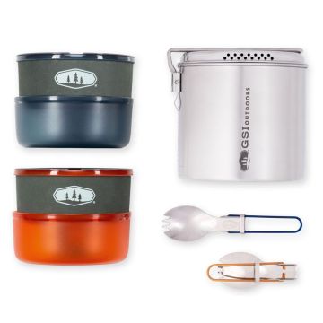 Set Olla Glacier Stainless Dualist - GSI Otdoors de Gsi Outdoors en Bikepacking, Rebajas, Senderismo Y Campismo, Equipo Para Bikepacking, Equipo De Cocina, COCINA Y COMPLEMENTOS, Utensilios, Sets de Cocina solo en Principal
